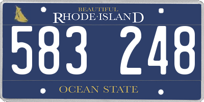 RI license plate 583248