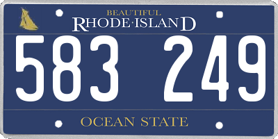 RI license plate 583249