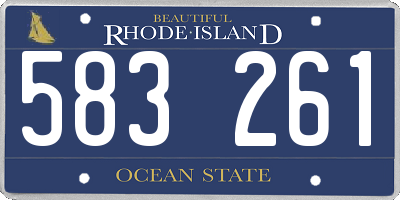 RI license plate 583261
