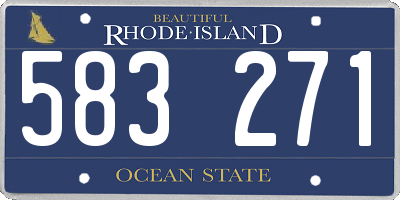 RI license plate 583271
