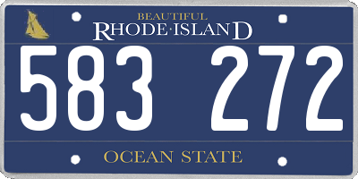 RI license plate 583272