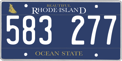 RI license plate 583277