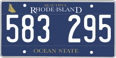 RI license plate 583295