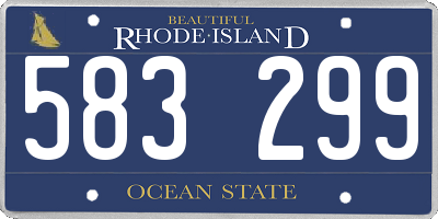 RI license plate 583299