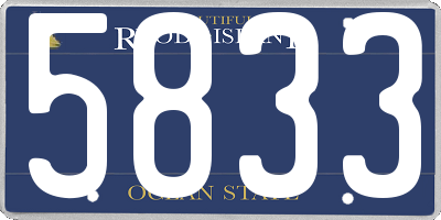 RI license plate 5833