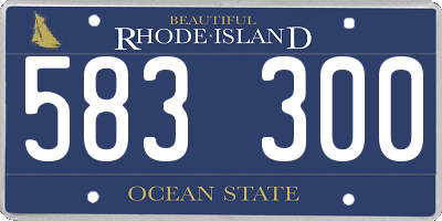 RI license plate 583300