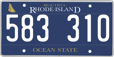 RI license plate 583310