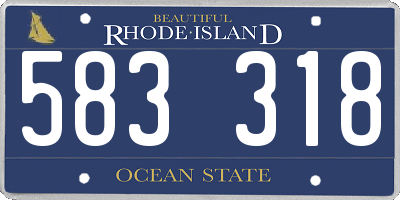 RI license plate 583318