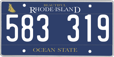 RI license plate 583319