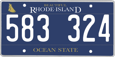 RI license plate 583324