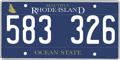 RI license plate 583326