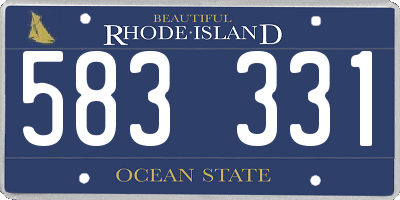 RI license plate 583331