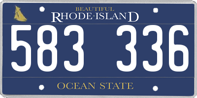 RI license plate 583336