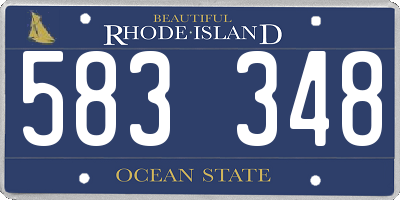RI license plate 583348