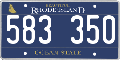 RI license plate 583350