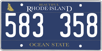 RI license plate 583358