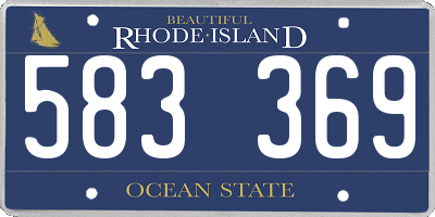 RI license plate 583369