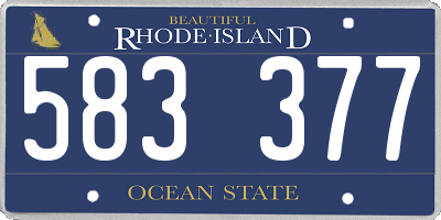 RI license plate 583377