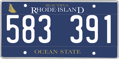 RI license plate 583391