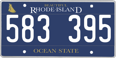 RI license plate 583395