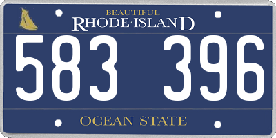RI license plate 583396
