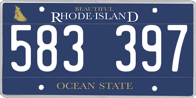 RI license plate 583397