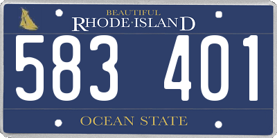 RI license plate 583401