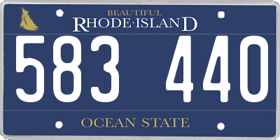 RI license plate 583440
