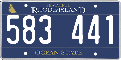 RI license plate 583441