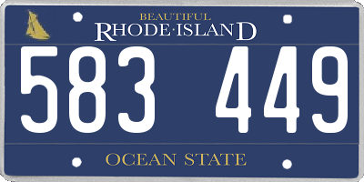 RI license plate 583449