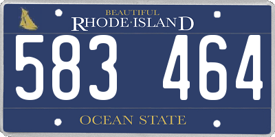 RI license plate 583464