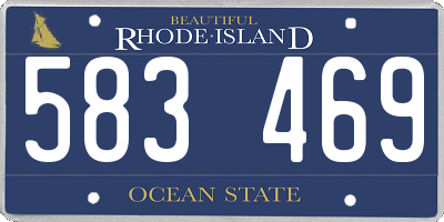 RI license plate 583469