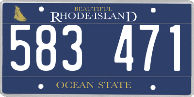RI license plate 583471