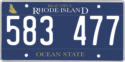 RI license plate 583477
