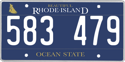 RI license plate 583479