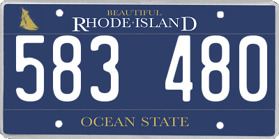 RI license plate 583480