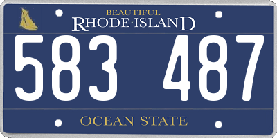 RI license plate 583487