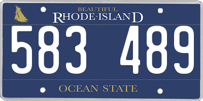 RI license plate 583489
