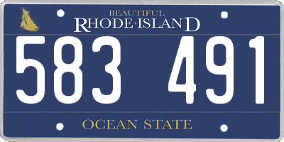 RI license plate 583491