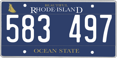 RI license plate 583497