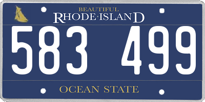 RI license plate 583499