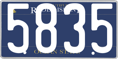 RI license plate 5835