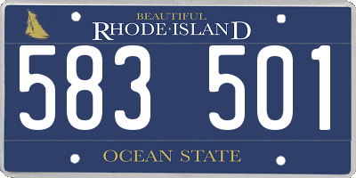 RI license plate 583501