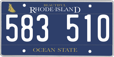 RI license plate 583510
