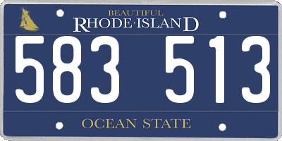 RI license plate 583513