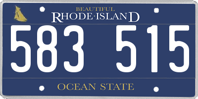 RI license plate 583515