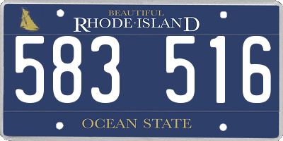 RI license plate 583516