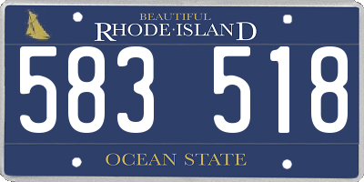 RI license plate 583518