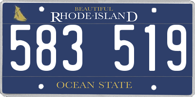 RI license plate 583519