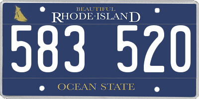 RI license plate 583520